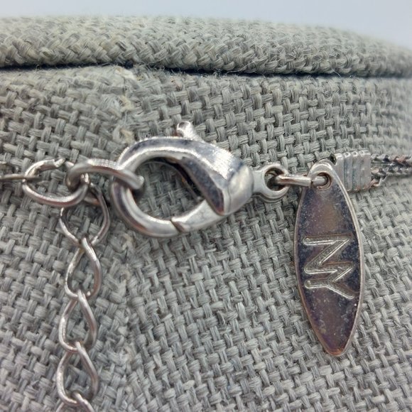 NY New York Red Faceted Beads Silver Toned Beads and Chain Multi Strand 20" + 4" - Picture 6 of 8